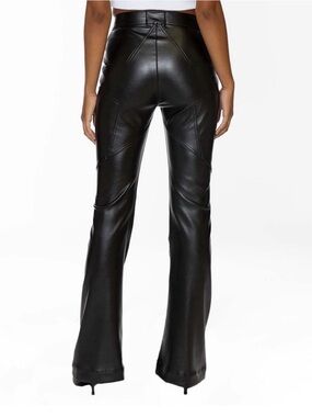 REVICE Black Vegan Leather Venus Flare Supernova Stitch Star Butt